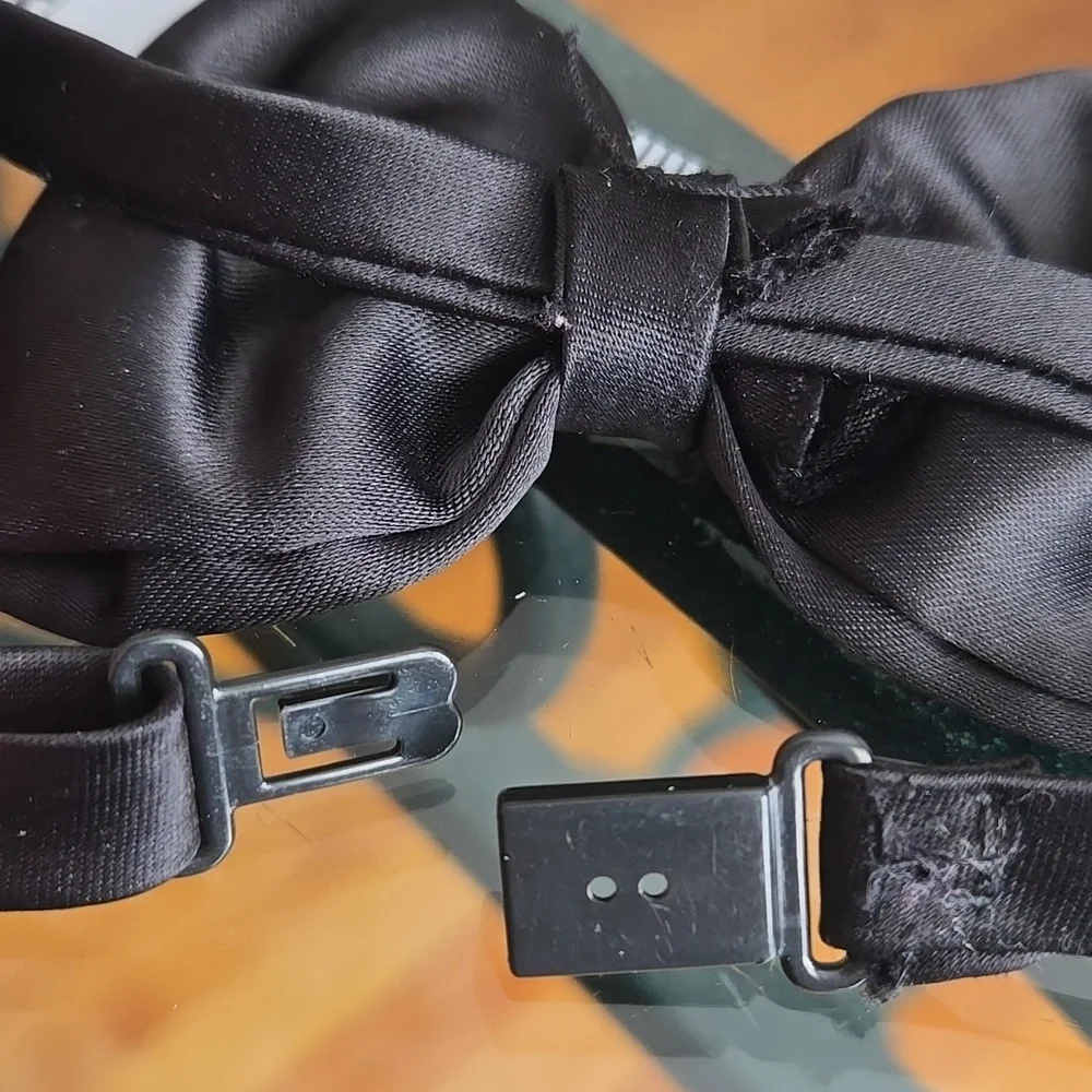 Black Satin Like Bow Tie & Cummerbund